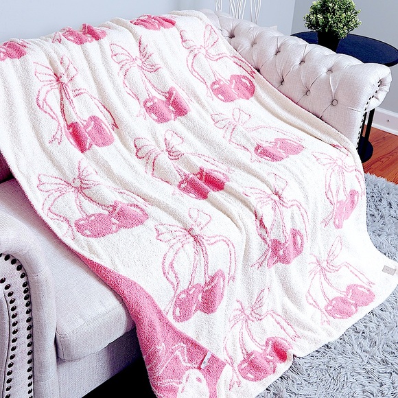 Pink Cherry Throw Blanket - Picture 3 of 5